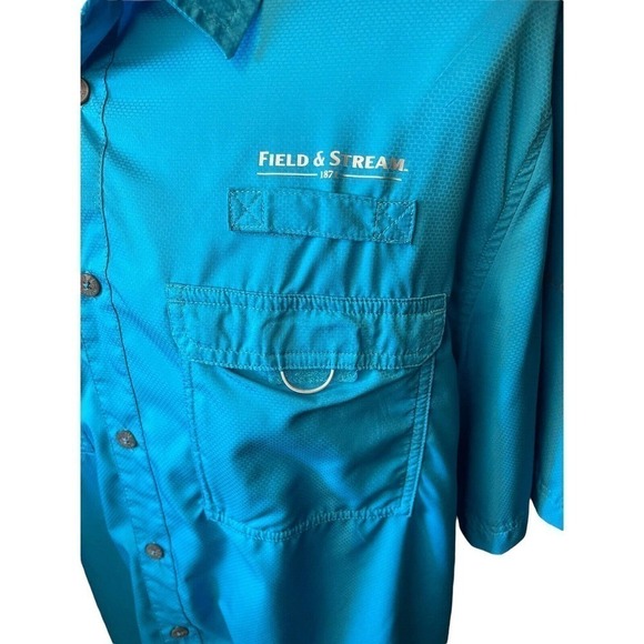 Field & Stream Fishing Angler Vented Button up Short Sleeve Shirt Men’s Large - Picture 8 of 11